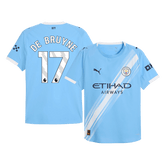 DE BRUYNE #17 Authentic Manchester City Home Soccer Jersey 2025/26 Blue